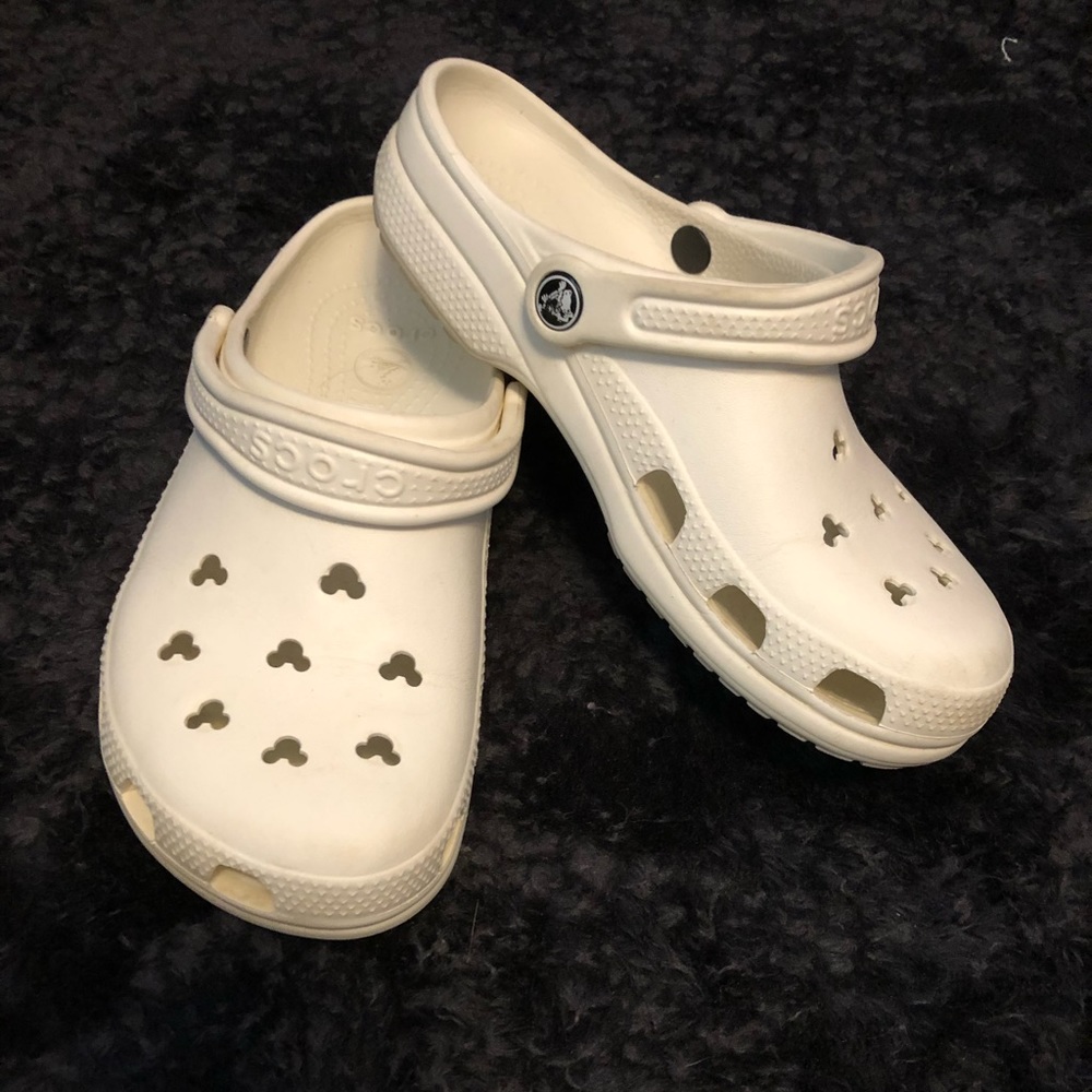 White Disney Crocs